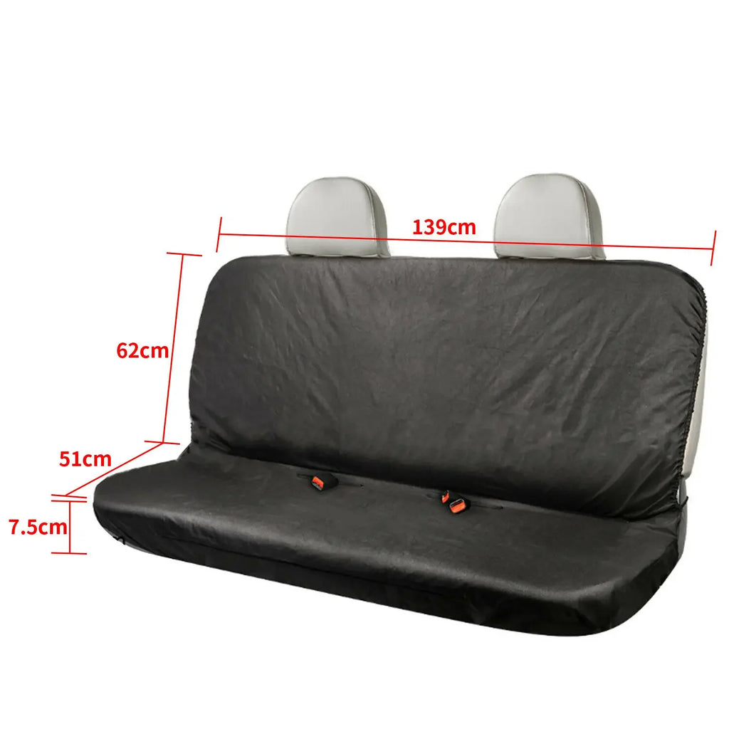 Black Heavy-Duty Waterproof Rear Seat Cover Universal Pet Dog Protector for Cars Back Seat Shield Resistant To Spills Scratches
