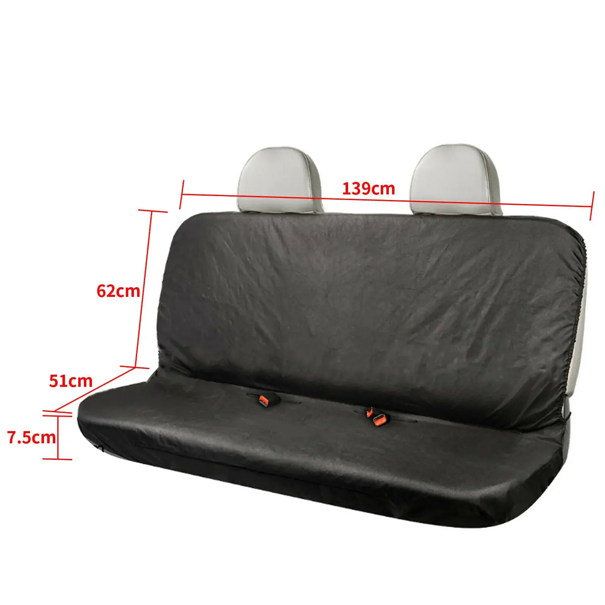 Black Heavy-Duty Waterproof Rear Seat Cover Universal Pet Dog Protector for Cars Back Seat Shield Resistant To Spills Scratches