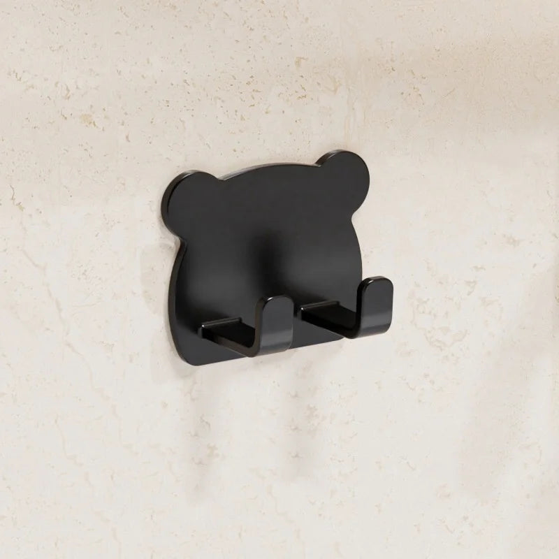 5/10pcs Shaver Rack Lovely Cartoon Bear Shaped Organizer Hook For Shaver Razor Comb Multifunctional Bathroom Storage Holder