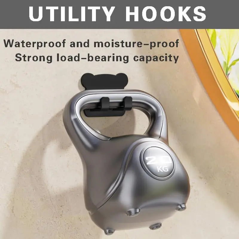 5/10pcs Shaver Rack Lovely Cartoon Bear Shaped Organizer Hook For Shaver Razor Comb Multifunctional Bathroom Storage Holder