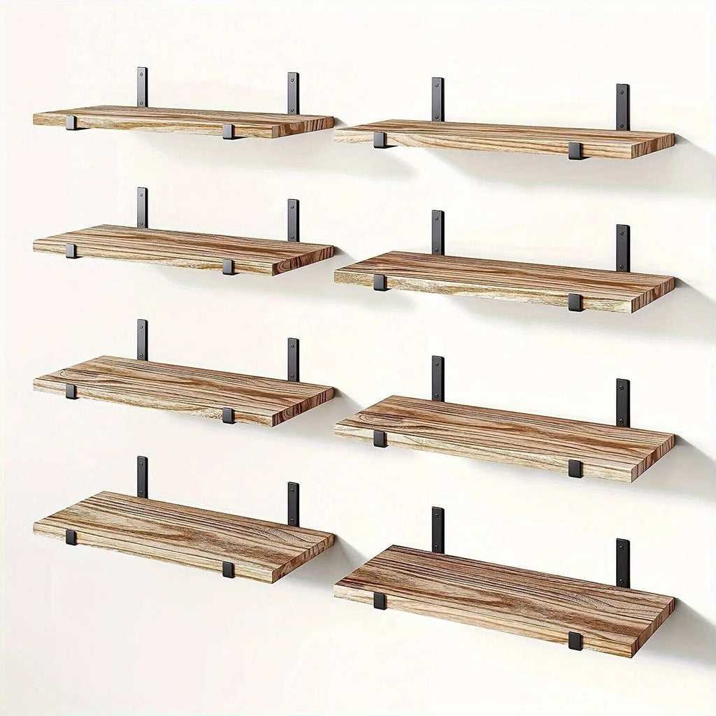 1 Set Wooden Suspended Wall Storage Rack, Bathroom Storage Rack, Living Room