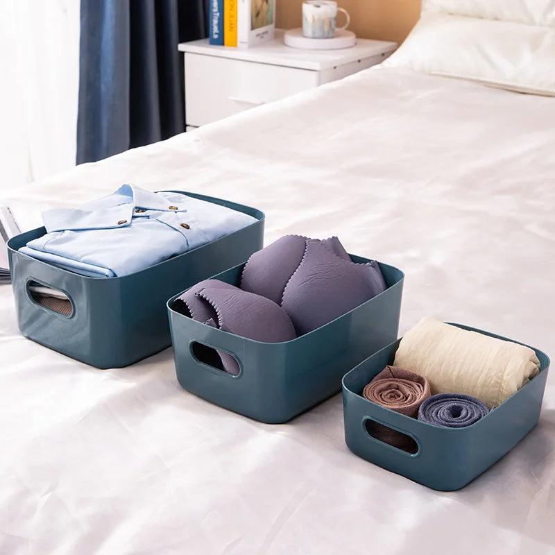 1PCS Desktop Storage Basket, Home, Office, Kitchen, Bedroom, Multi-function Cosmetic Storage Box, Plastic Finishing Bag