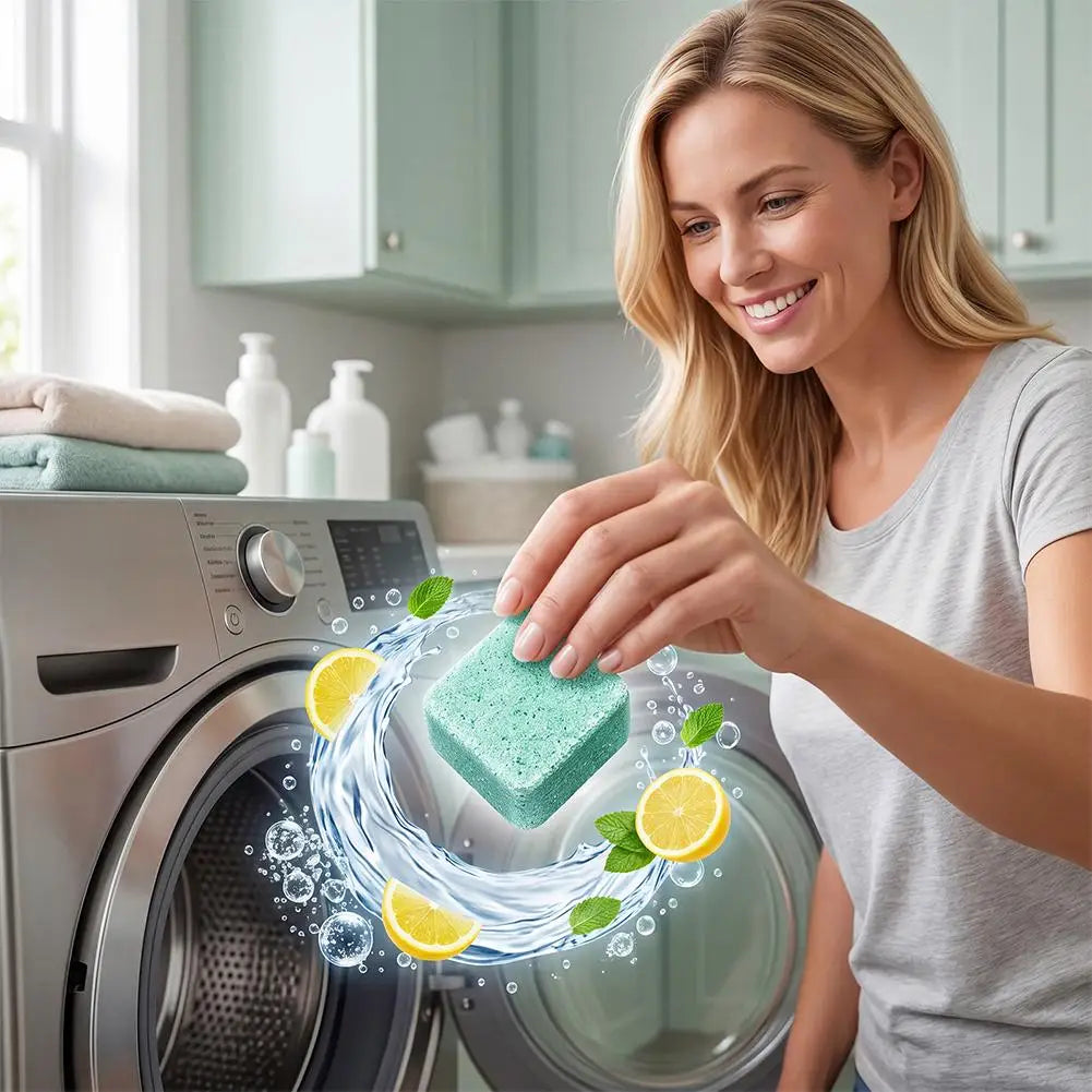 Washing Machine Cleaner Remove Pet Hair Eliminate Odor Deep Clean Dissolve Residue Scale For All Types Of Washers 12Pcs