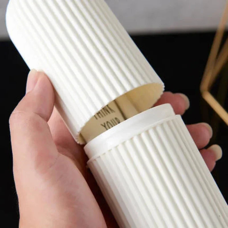 Travel Toothbrush Cup Box Round Plastic Portable Toothpaste Holder Home Organizer Storage Case Stand Bathroom Accessories
