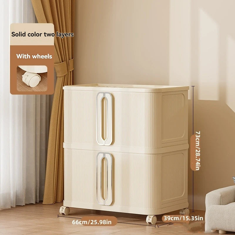 1Pc Foldableing Storage Cabinet Home Living Room Bedroom Gap Storage Cabinet Bedside Sliding Door Finishing Storage Cabinet