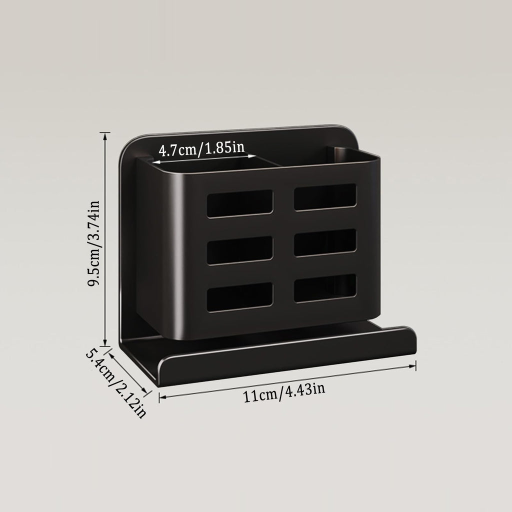 Aluminum Toothbrush Holder Self-Adhesive Hanging Bracket Shower Toothbrush Razor Holder Suitable for Toothbrush, Toothpaste, Razor and Comb etc Bathroom Storage