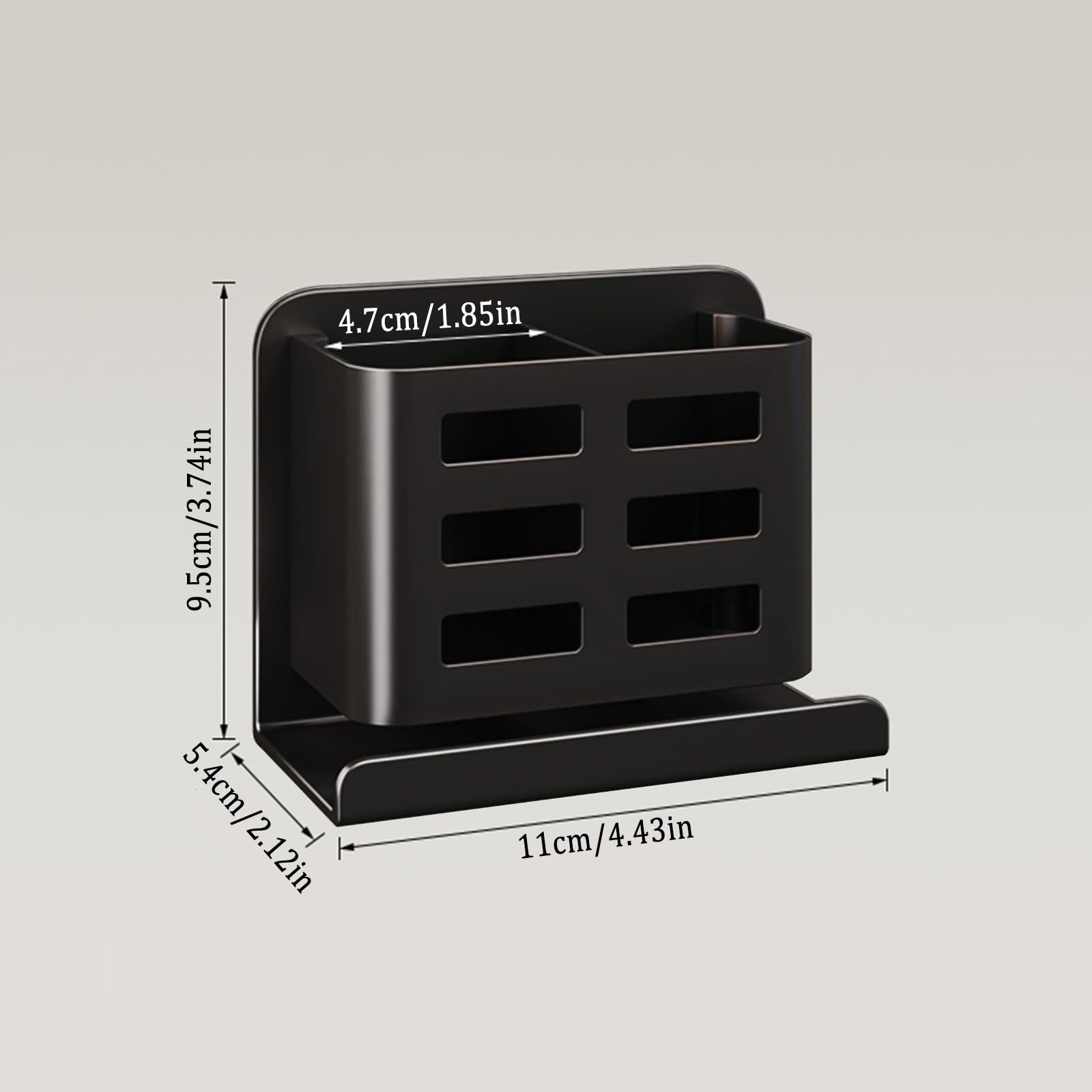 Aluminum Toothbrush Holder Self-Adhesive Hanging Bracket Shower Toothbrush Razor Holder Suitable for Toothbrush, Toothpaste, Razor and Comb etc Bathroom Storage