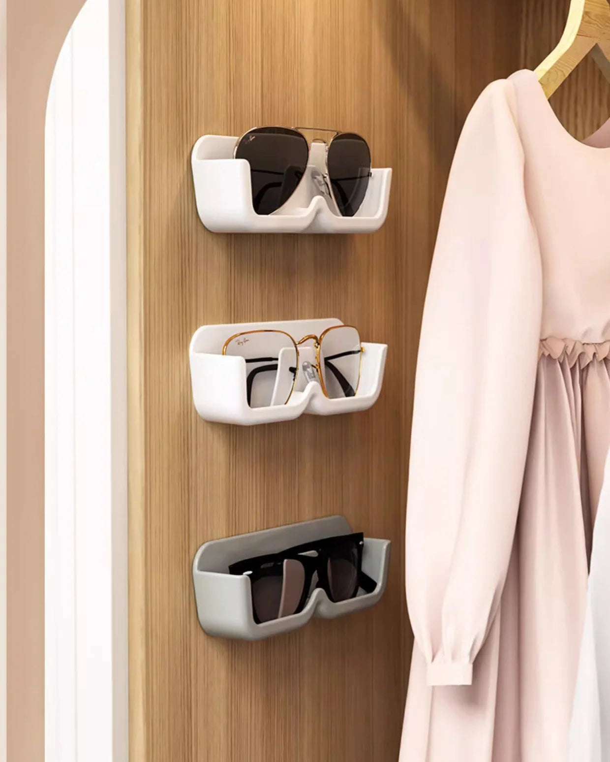 Wall-mounted Glasses Display Rack Storage Box Sunglasses Eyeglasses Storage Box Desktop Bathroom Bedroom Storage Rack
