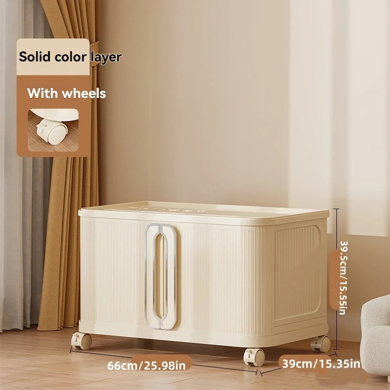 1Pc Foldableing Storage Cabinet Home Living Room Bedroom Gap Storage Cabinet Bedside Sliding Door Finishing Storage Cabinet