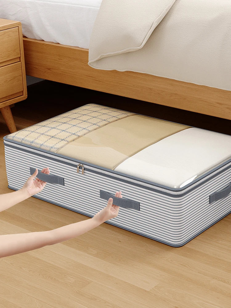 Large Bed Bottom Storage Box Foldable Clothing Quilt Storage Bag Household Dust and Moisture Bedroom Toy Sundries Organizing Bag