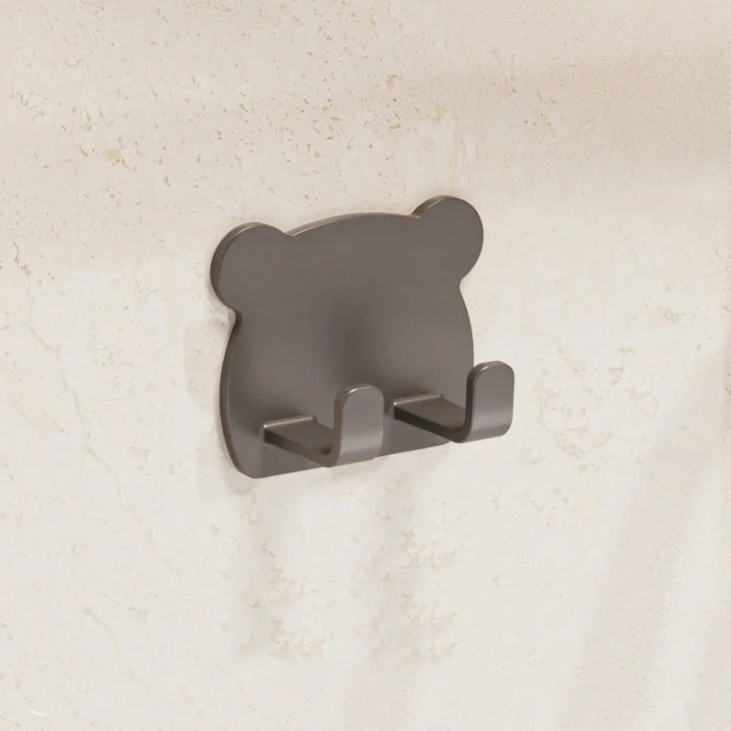 5/10pcs Shaver Rack Lovely Cartoon Bear Shaped Organizer Hook For Shaver Razor Comb Multifunctional Bathroom Storage Holder