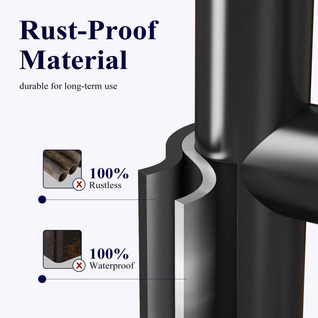 Kitsure Toilet Paper Holder Free Standing – Rustproof Metal Toilet Paper Stand for 4 Rolls with Anti-Slip Base and Shelf for Phone & Small Items, Bathroom Organizers and Storage, Medium, Black