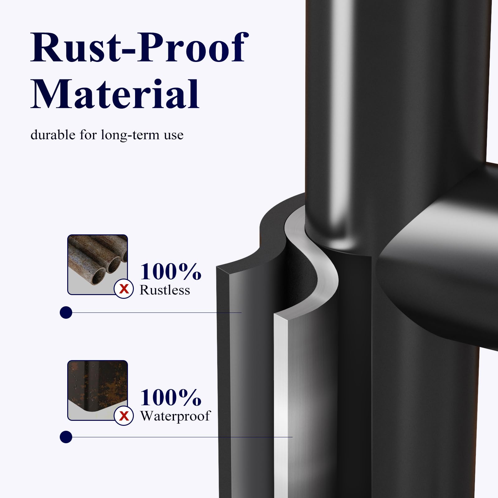 Kitsure Toilet Paper Holder Free Standing – Rustproof Metal Toilet Paper Stand for 4 Rolls with Anti-Slip Base and Shelf for Phone & Small Items, Bathroom Organizers and Storage, Medium, Black