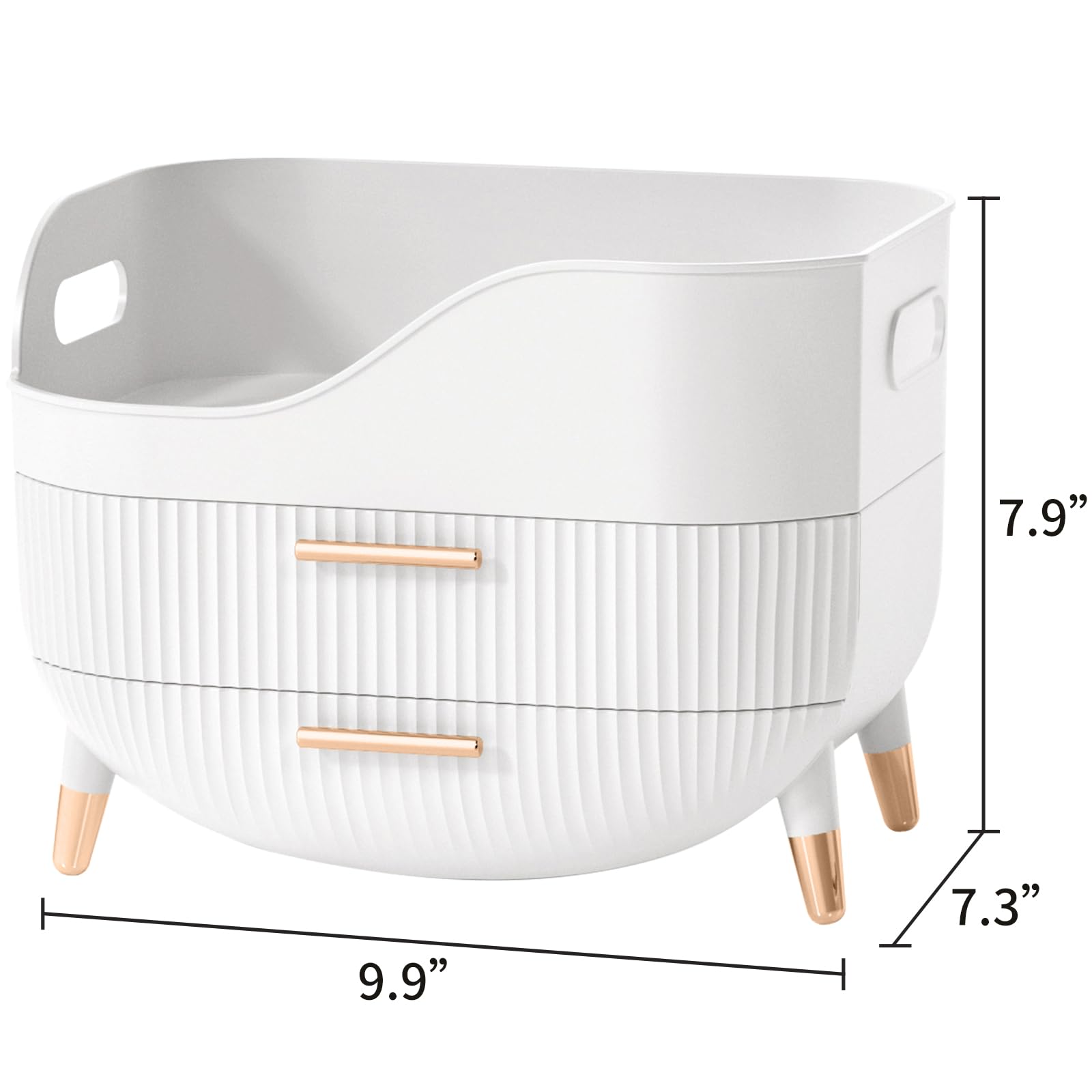 Makeup Organizer with Drawers,Skincare Organizer for Vanity,Storage Box with Handle,Large Cosmetic Display case for Dresser, Bathroom Countertop