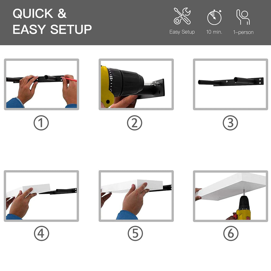 QEEIG Bathroom Floating Shelves for Wall - 15.7" Wall Mounted Shelf Over Toilet Farmhouse Home Decor Display Bookshelf Small 15.7 x 6.7 inch Set of 2, Rustic Brown (008-40BN)