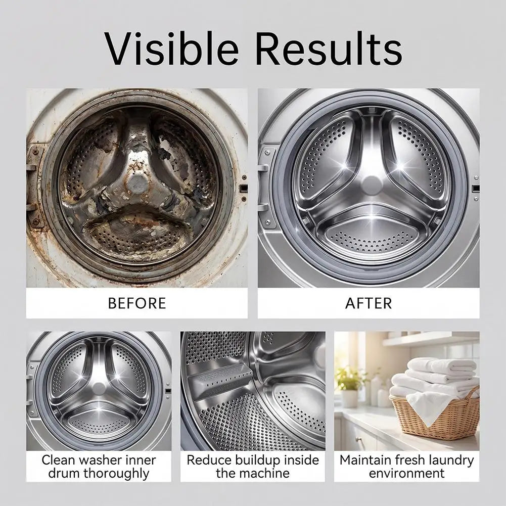 Washing Machine Cleaner Remove Pet Hair Eliminate Odor Deep Clean Dissolve Residue Scale For All Types Of Washers 12Pcs