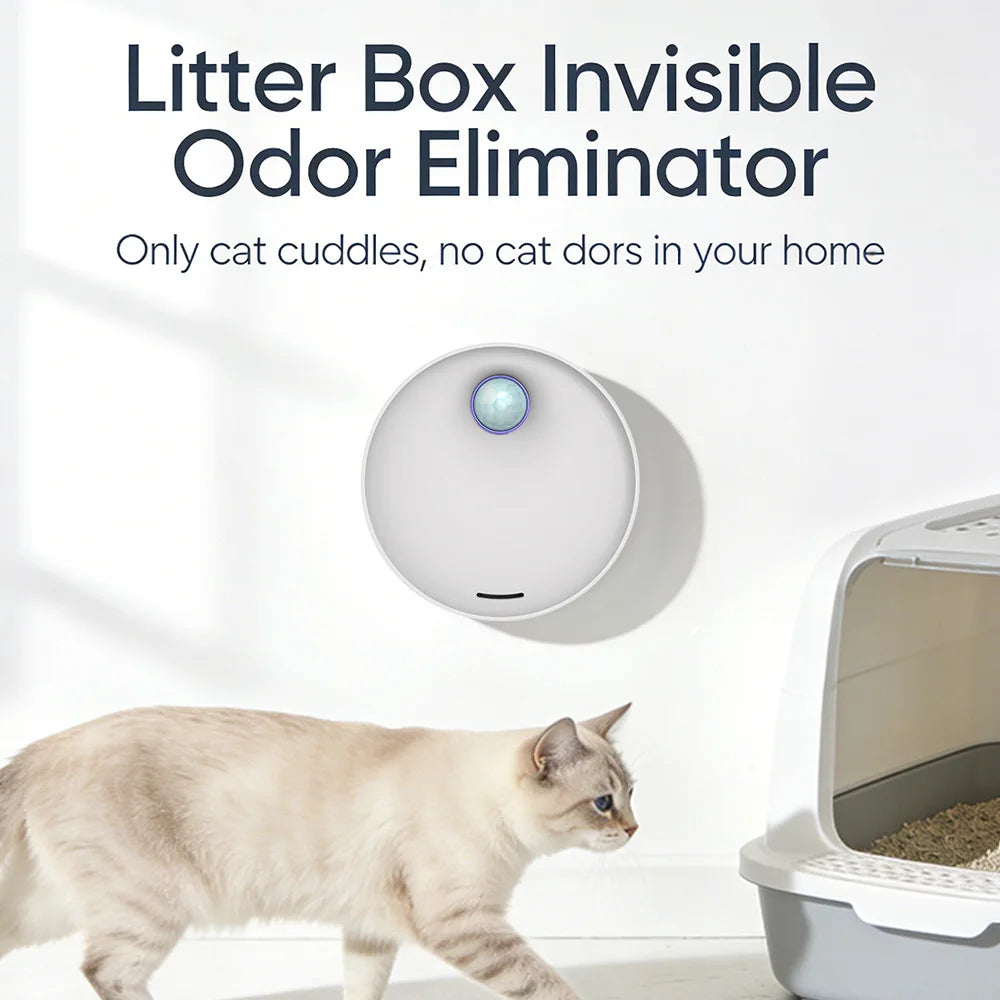 20dB Silent Smart Pet Odor Purifier Auto Sensor Cat Litter Box Deodorizer Odor Eliminator for Pet Toilet Shoe Cabinet Wardrobe