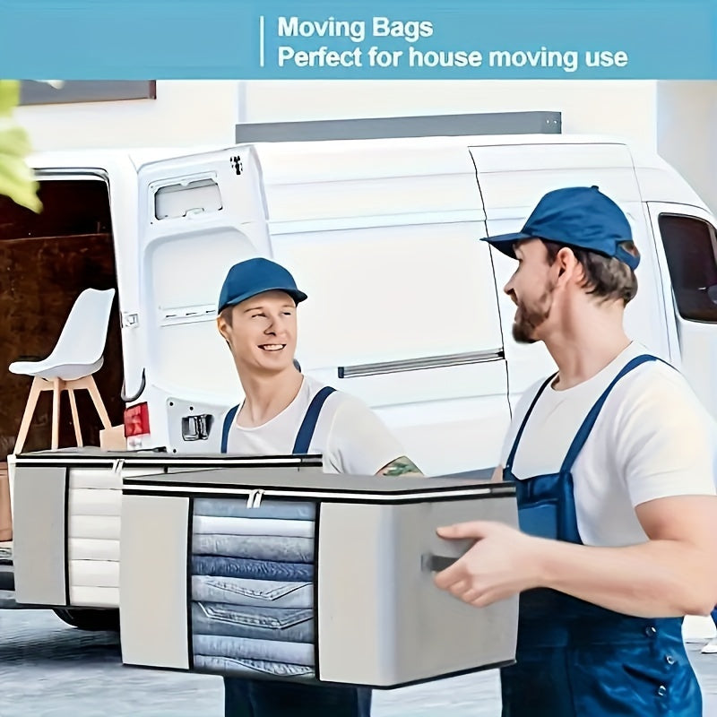 6pcs Foldable Clothes Storage Bins - Collapsible, Stackable, Reinforced Handles, Lids, Closet Organizers - For Clothing, Blanket, Toy, Shoe, Comforters Organization, Attractive Polka Dots Gray Bedroom Accessories