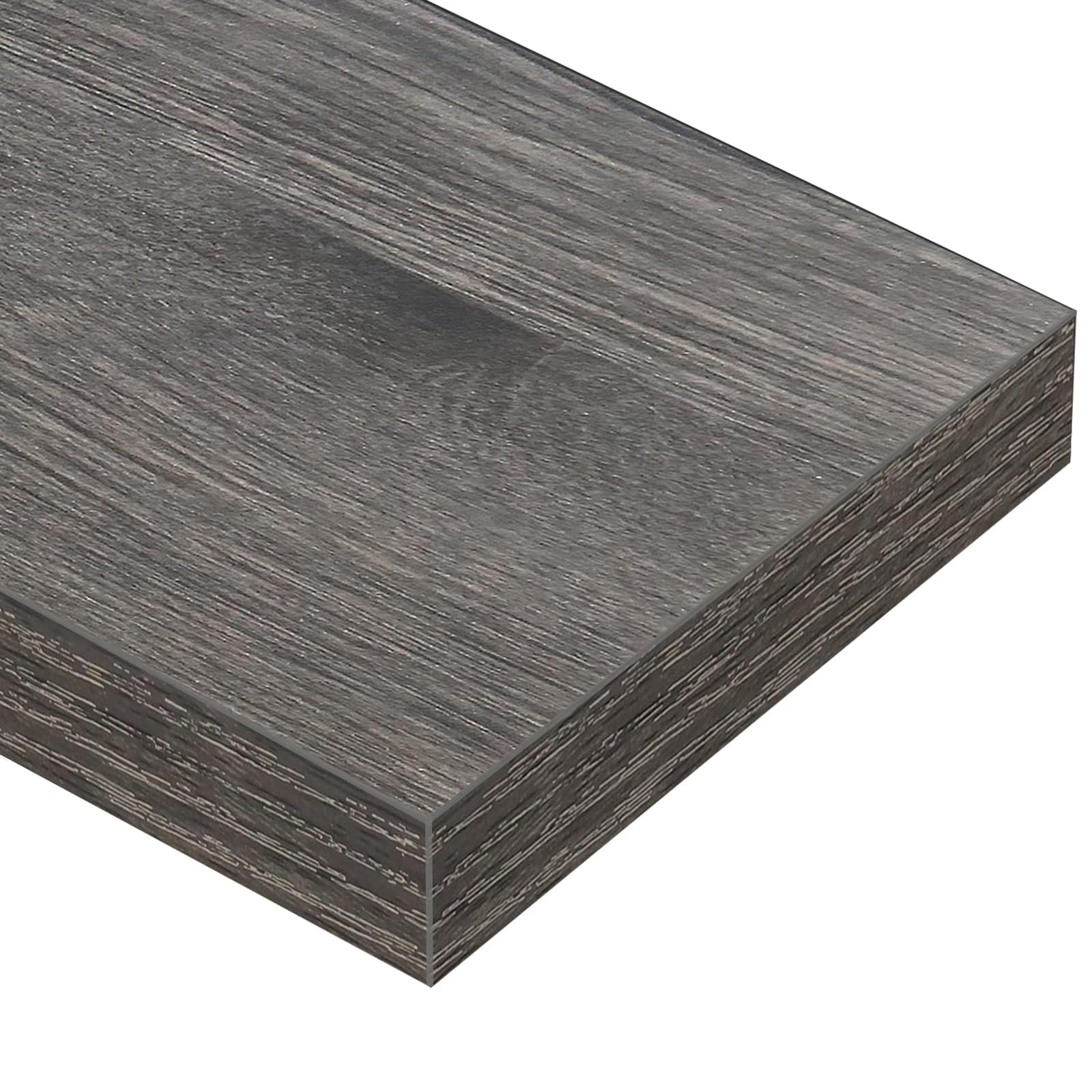 QEEIG Bathroom Floating Shelves for Wall - 15.7" Wall Mounted Shelf Over Toilet Farmhouse Home Decor Display Bookshelf Small 15.7 x 6.7 inch Set of 2, Rustic Brown (008-40BN)