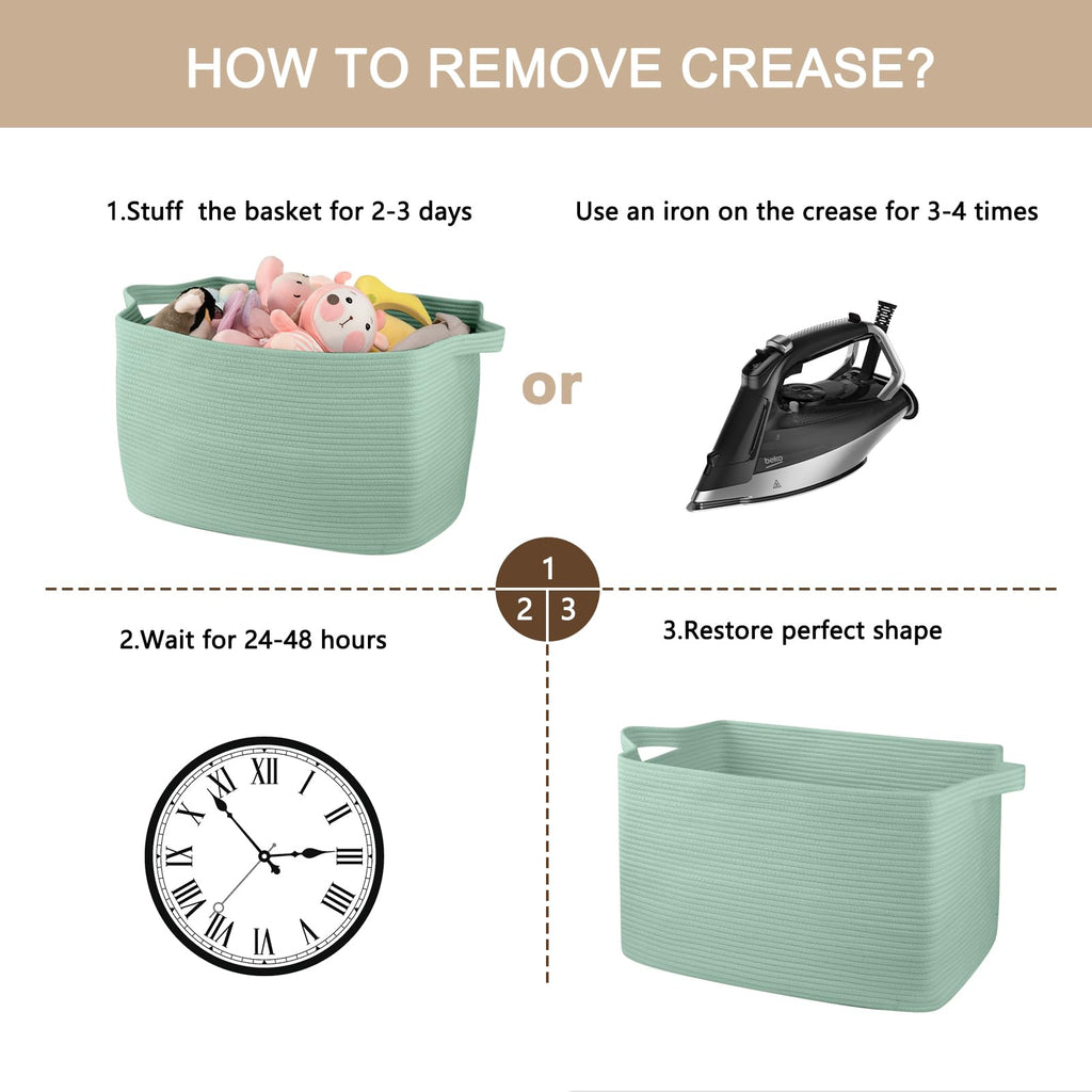 95L Extra Large Blanket Basket, 24" x 16.9" x 14.2" Woven Storage Basket for Living Room, Rectangle Nursery Blanket Storage for Toys, Towels, Dirty Clothes (Black)