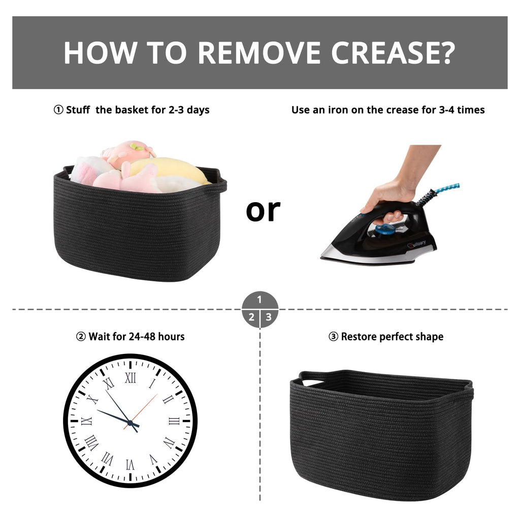 95L Extra Large Blanket Basket, 24" x 16.9" x 14.2" Woven Storage Basket for Living Room, Rectangle Nursery Blanket Storage for Toys, Towels, Dirty Clothes (Black)