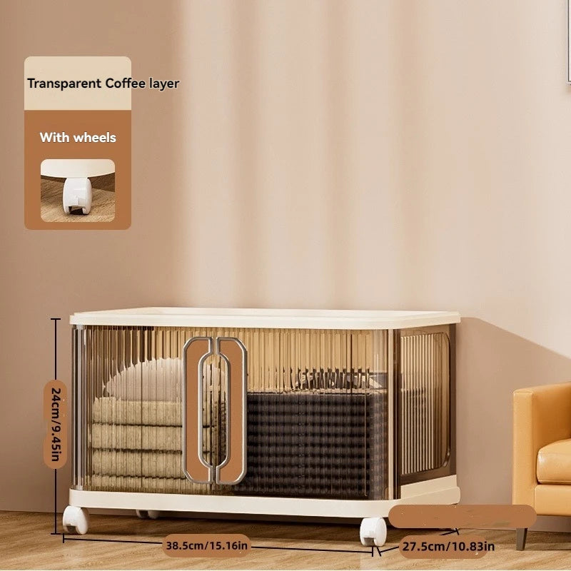 1Pc Foldableing Storage Cabinet Home Living Room Bedroom Gap Storage Cabinet Bedside Sliding Door Finishing Storage Cabinet