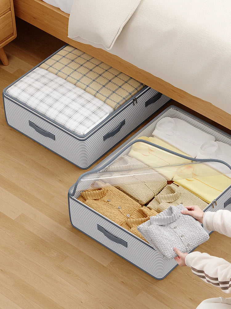 Large Bed Bottom Storage Box Foldable Clothing Quilt Storage Bag Household Dust and Moisture Bedroom Toy Sundries Organizing Bag