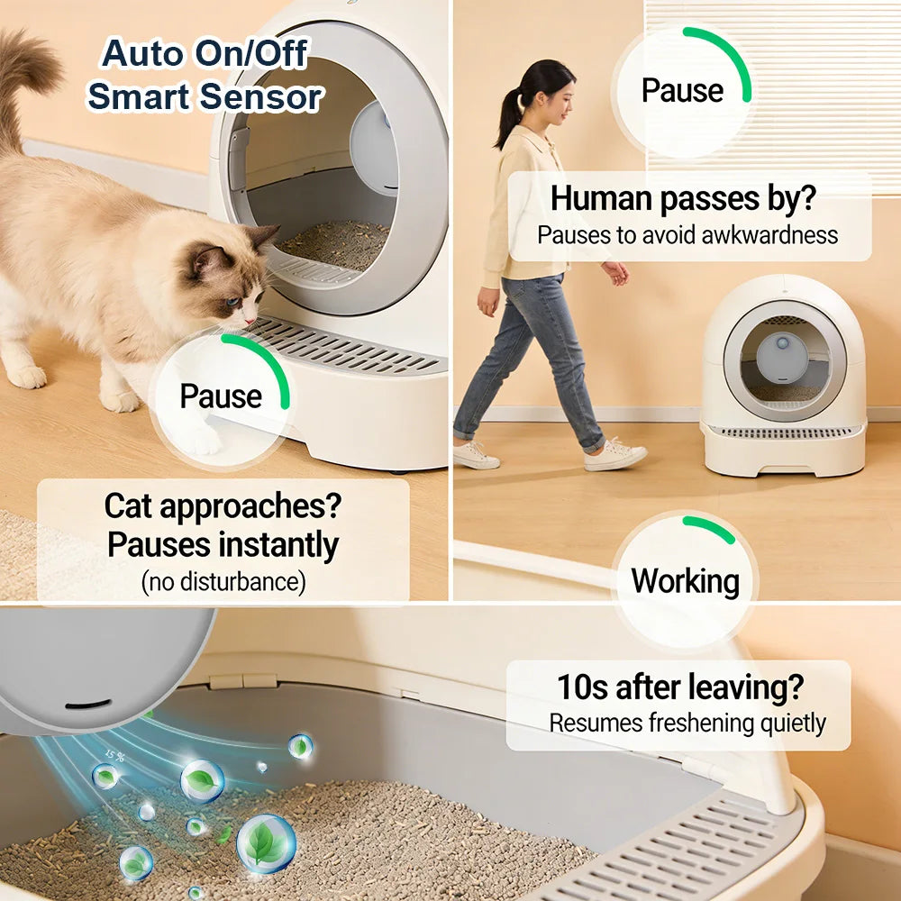 20dB Silent Smart Pet Odor Purifier Auto Sensor Cat Litter Box Deodorizer Odor Eliminator for Pet Toilet Shoe Cabinet Wardrobe