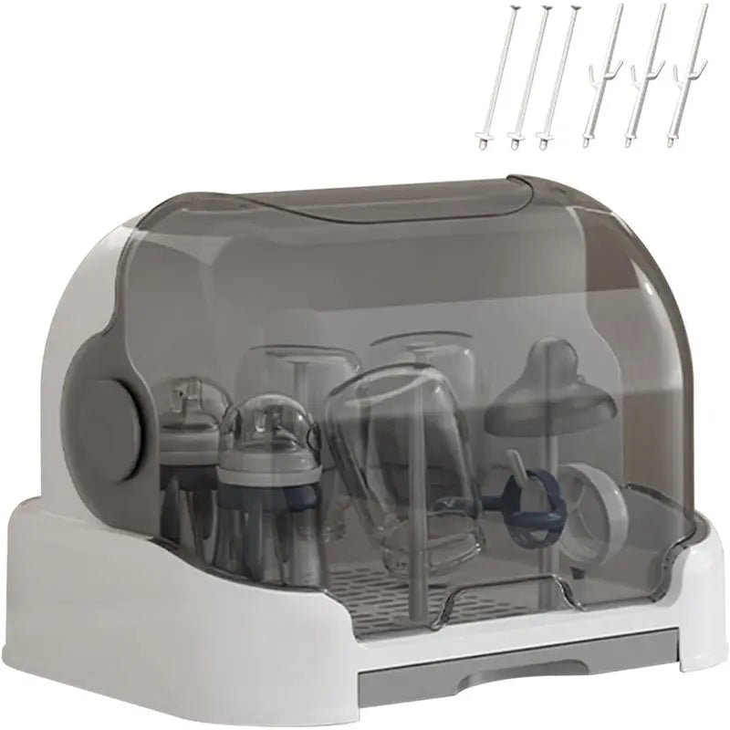 Covered Storage Box For Baby Bottle Organizer-Dustproof Container For Breast Milk And Kitchen, Bambino Bathroom