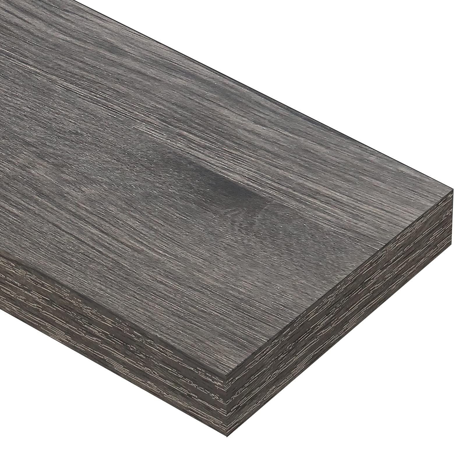 QEEIG Bathroom Floating Shelves for Wall - 15.7" Wall Mounted Shelf Over Toilet Farmhouse Home Decor Display Bookshelf Small 15.7 x 6.7 inch Set of 2, Rustic Brown (008-40BN)