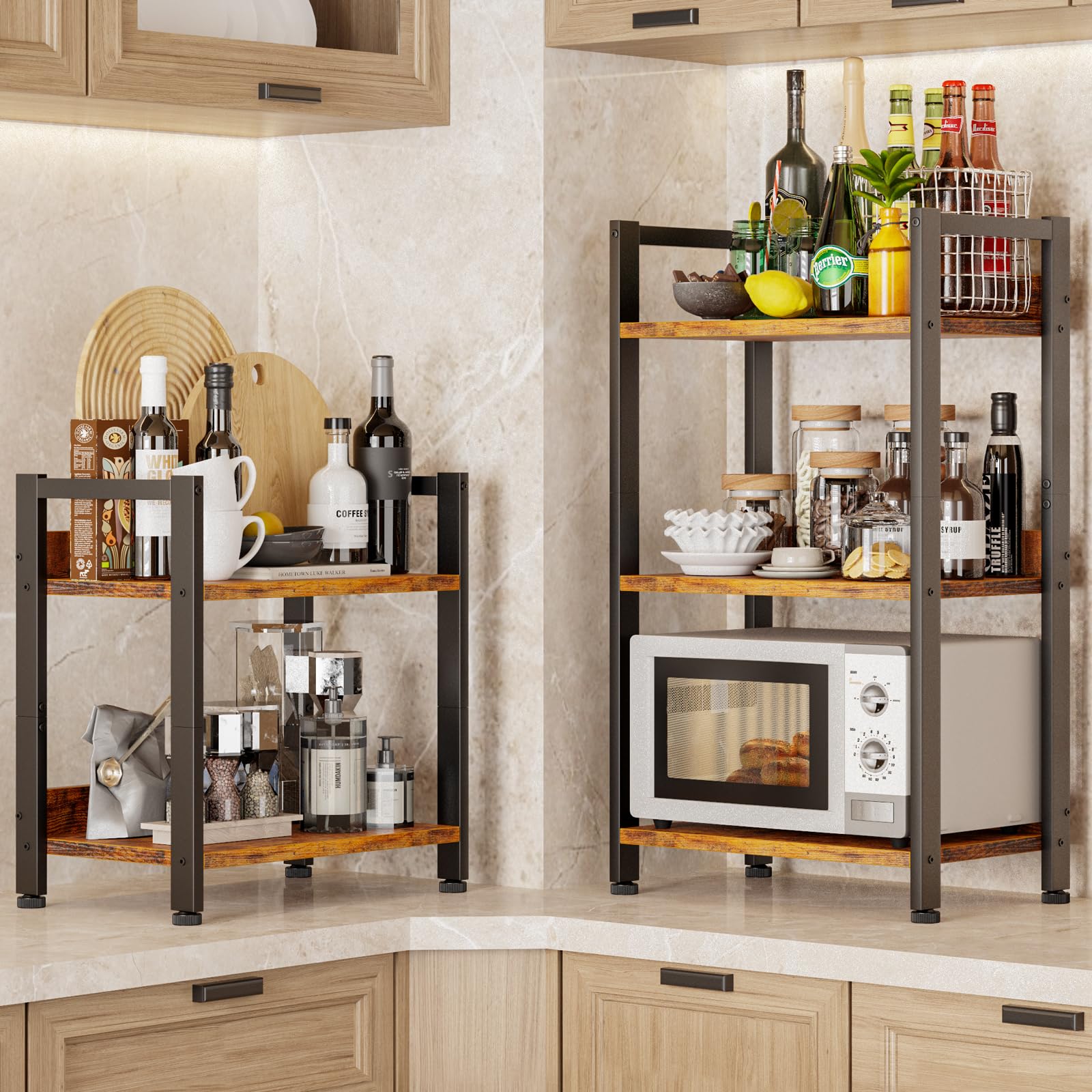 Furologee 5 Tier Bookshelf with Drawer, Tall Narrow Bookcase with Shelves, Wood and Metal Bookshelves Storage Organizer, Industrial Display Standing Shelf Unit for Bedroom, Living Room, Rustic Brown