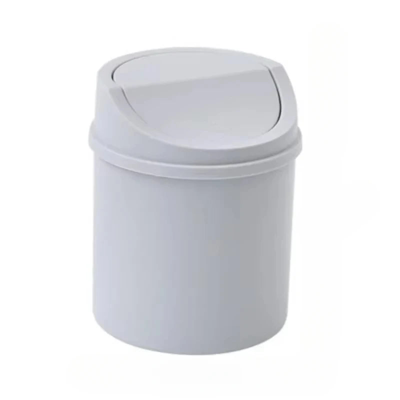 Mini Desktop Trash Can with Lid Garbage Waste Bin Organizer Bedroom Office Desk Storage Box for Car Kitchen Bathroom garbage