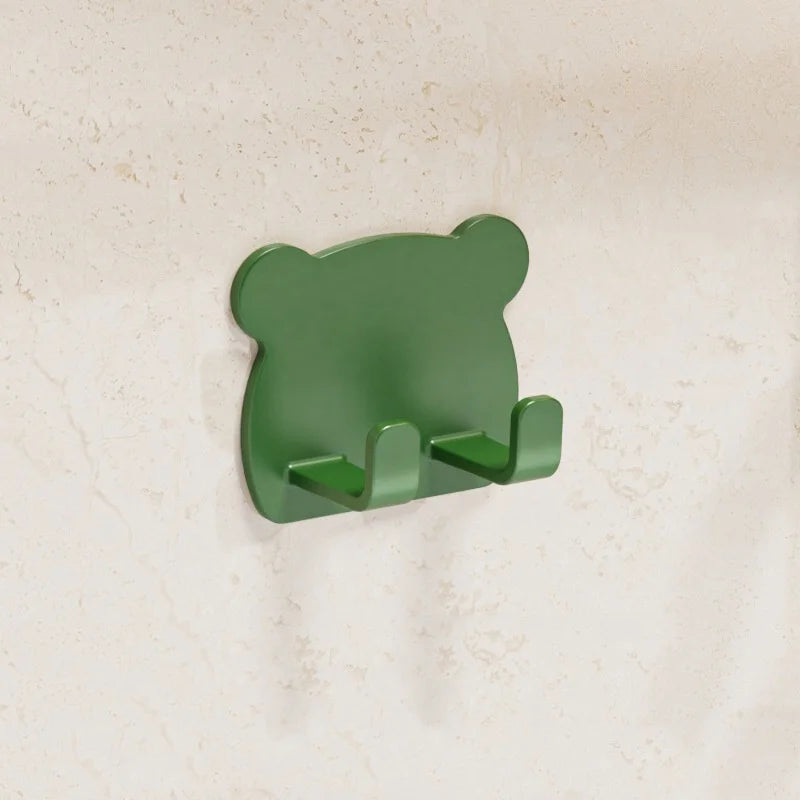 5/10pcs Shaver Rack Lovely Cartoon Bear Shaped Organizer Hook For Shaver Razor Comb Multifunctional Bathroom Storage Holder