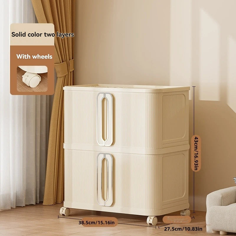 1Pc Foldableing Storage Cabinet Home Living Room Bedroom Gap Storage Cabinet Bedside Sliding Door Finishing Storage Cabinet