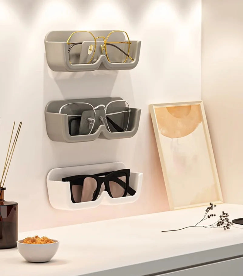 Wall-mounted Glasses Display Rack Storage Box Sunglasses Eyeglasses Storage Box Desktop Bathroom Bedroom Storage Rack