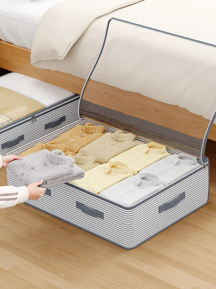 Large Bed Bottom Storage Box Foldable Clothing Quilt Storage Bag Household Dust and Moisture Bedroom Toy Sundries Organizing Bag