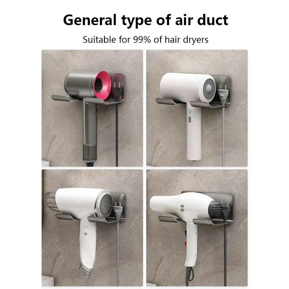 DecorBites™ Hair Dryer Holder and Bathroom Shelves with Storage Box