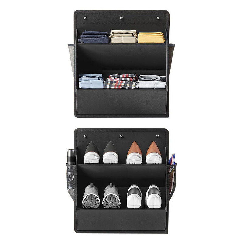 RV shoe storage (adhesive), over-door rack with deep pockets – for motorhomes, narrow wardrobes, 1 piece