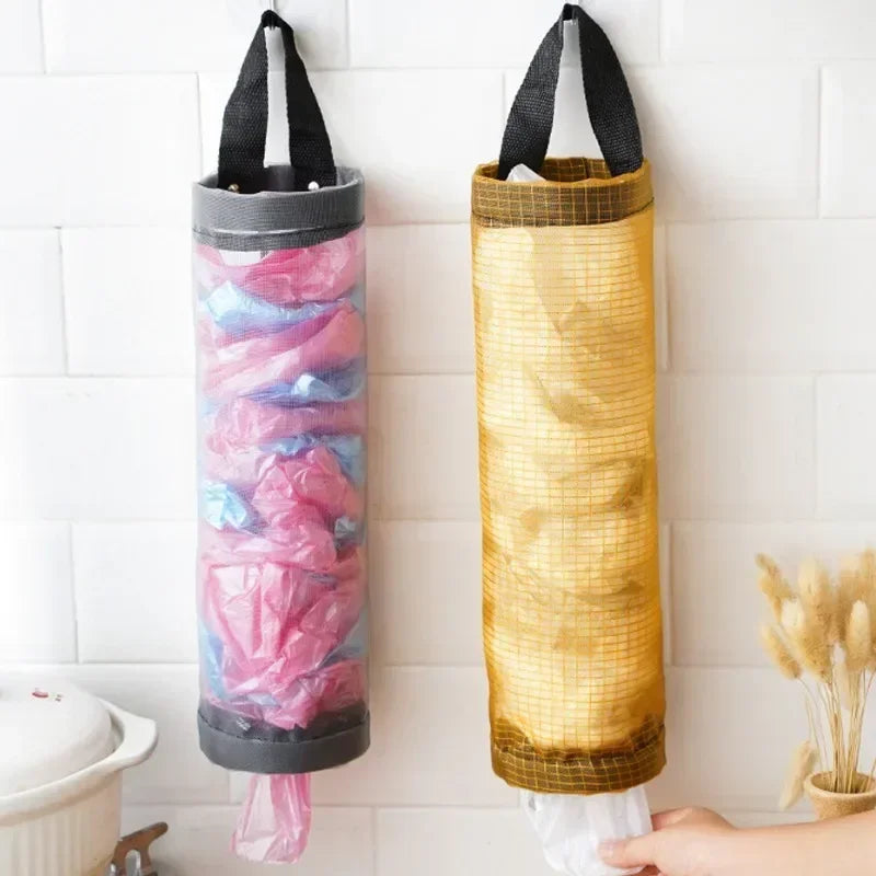 Garbage Bag Storage Kitchen Garbage Organizer Plastic Bag Holder Organizing Hanging Garbage Collection Storage Bag