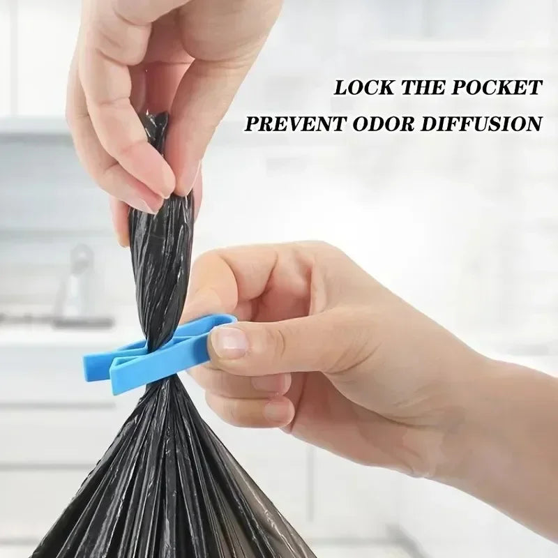 Garbage Bin Clip Household Kitchen Bathroom Office Bedroom Multifunctional Anti Slip Food Storage Garbage Bag Fixing Clip