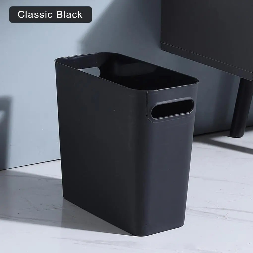 Slim Large Trash Can Wastebasket Garbage Container High-Capacity for Bedroom Kitchen Office Storage Bin Orange