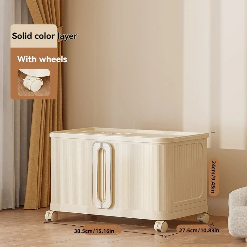 1Pc Foldableing Storage Cabinet Home Living Room Bedroom Gap Storage Cabinet Bedside Sliding Door Finishing Storage Cabinet