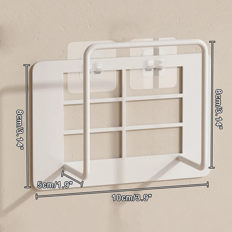 Easy To Install Non Drilling Wall Mounted Router Bracket Multifunctional Stylish White Cast Iron Multi-Purpose Wi-Fi Rack