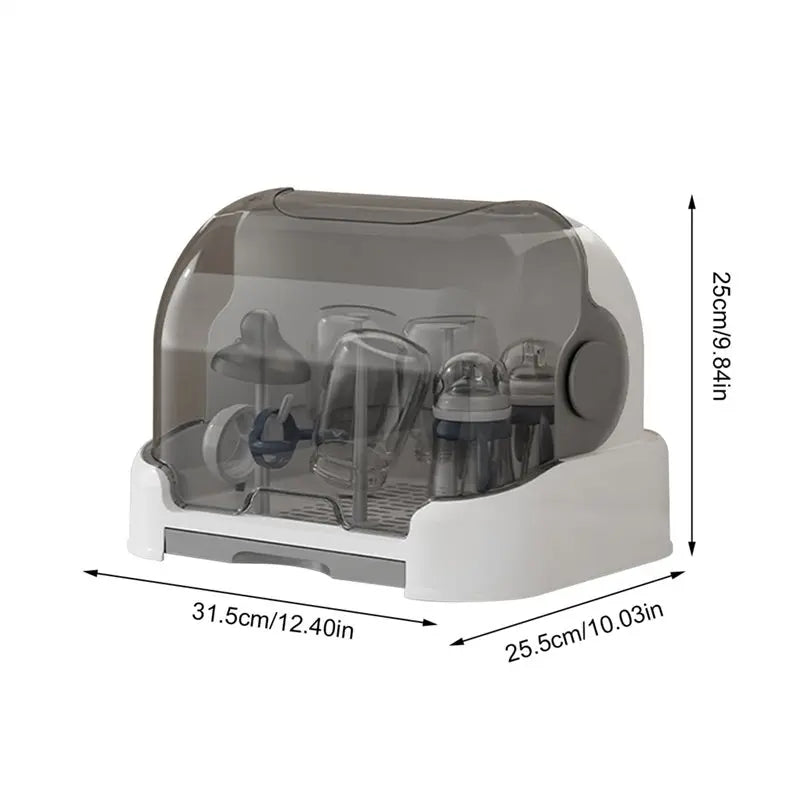 Covered Storage Box For Baby Bottle Organizer-Dustproof Container For Breast Milk And Kitchen, Bambino Bathroom