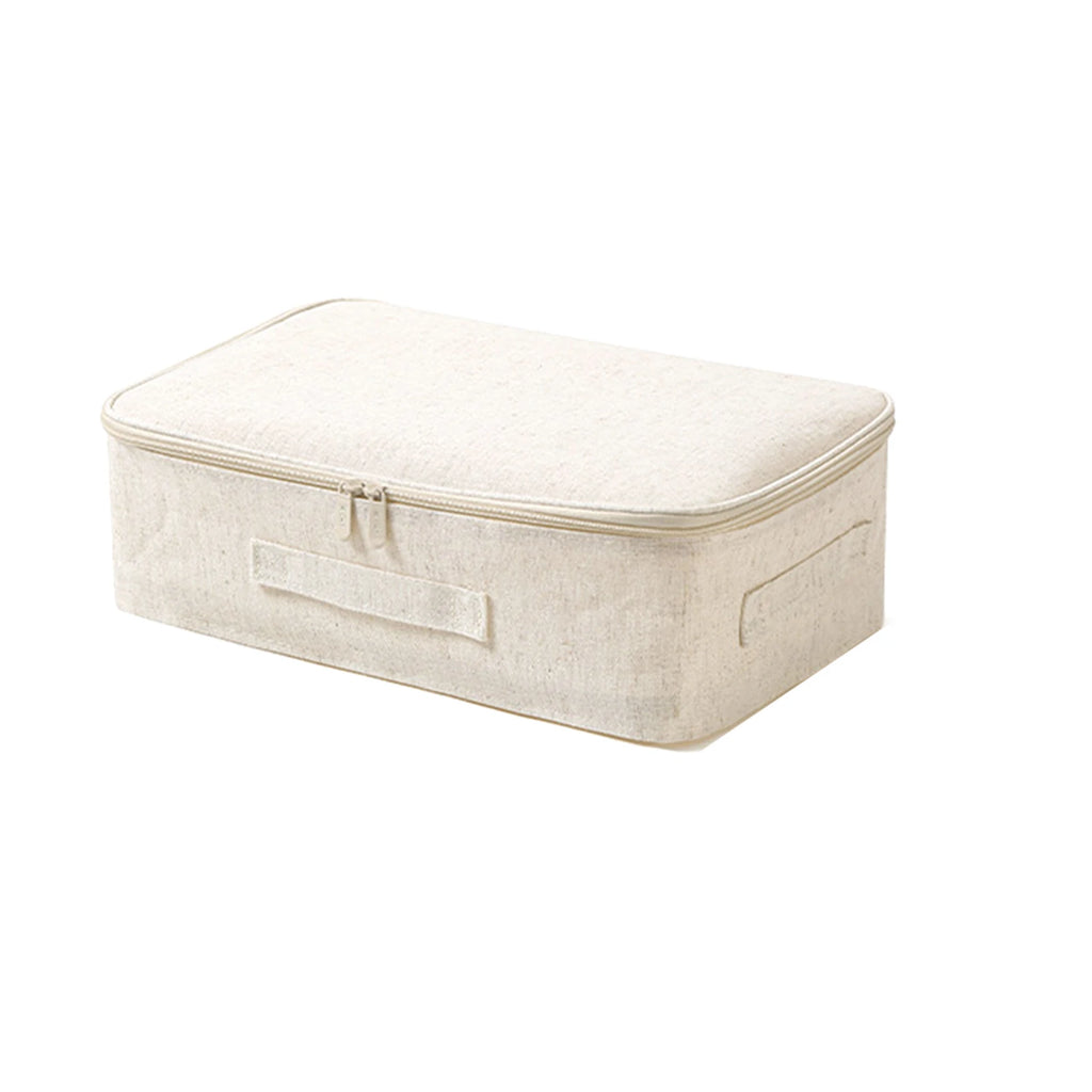Household Clothes Storage Box Multipurpose Large Capacity Saving Space Foldable Cotton Linen Sundries Toy Finishing Box Bedroom
