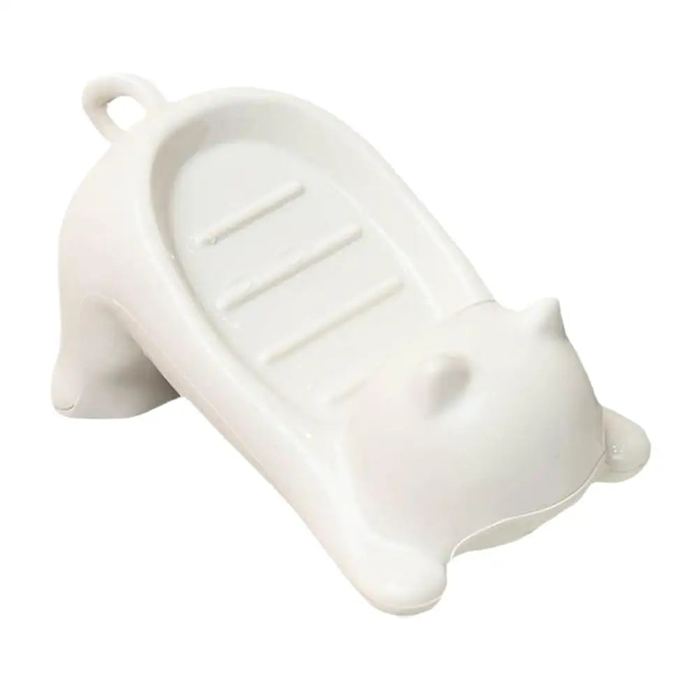 Dish Drainable Storage Holder Soap Container Storage Dish Household Bathroom Accessories Cat Shape Soap Box Cartoon Soap