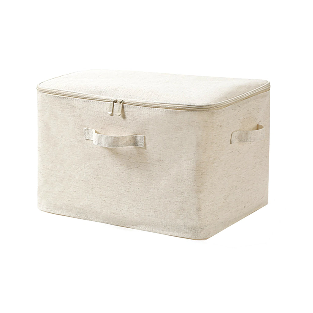 Household Clothes Storage Box Multipurpose Large Capacity Saving Space Foldable Cotton Linen Sundries Toy Finishing Box Bedroom