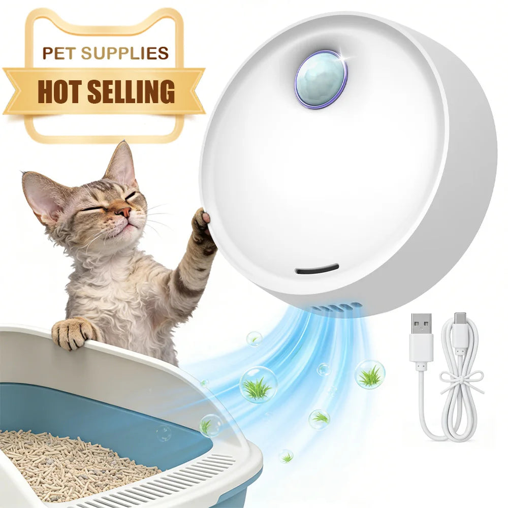 20dB Silent Smart Pet Odor Purifier Auto Sensor Cat Litter Box Deodorizer Odor Eliminator for Pet Toilet Shoe Cabinet Wardrobe