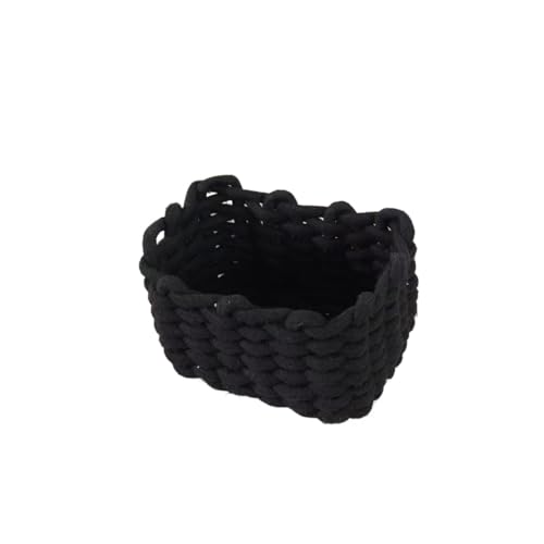 Handmade Woven Storage Basket - Portable Desktop Organizer for Cosmetics, Toiletries, Home Decor | Rattan Basket for Living Room, Bedroom, Bathroom（Super good qualiey） (White)