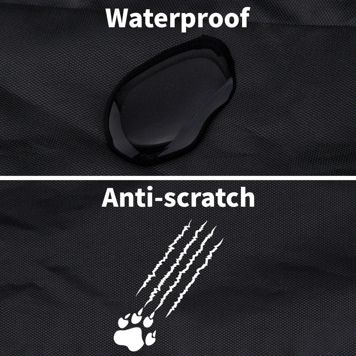 Black Heavy-Duty Waterproof Rear Seat Cover Universal Pet Dog Protector for Cars Back Seat Shield Resistant To Spills Scratches